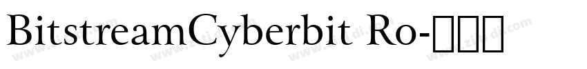 BitstreamCyberbit Ro字体转换